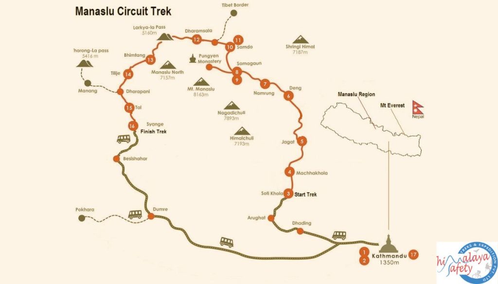 manaslu-trek-map