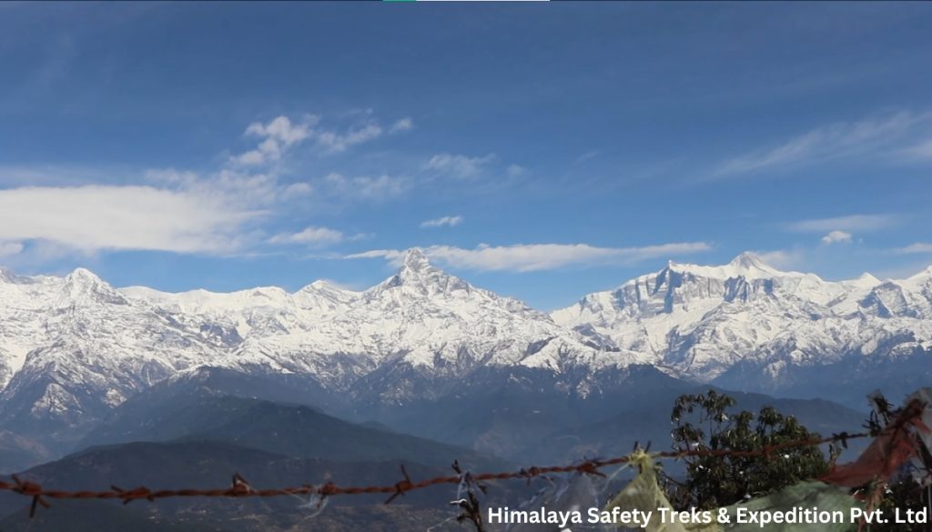 Stunning view of mountail from the top of Panchase trek