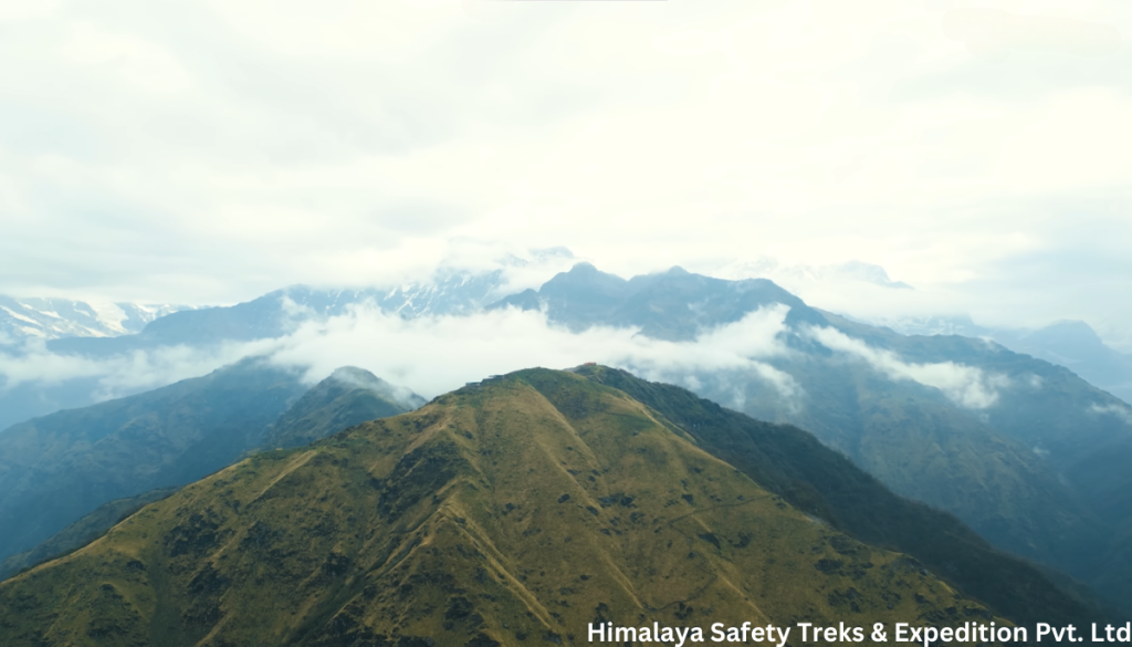 Beautiful Drone Shot during Khumai Danda Trek