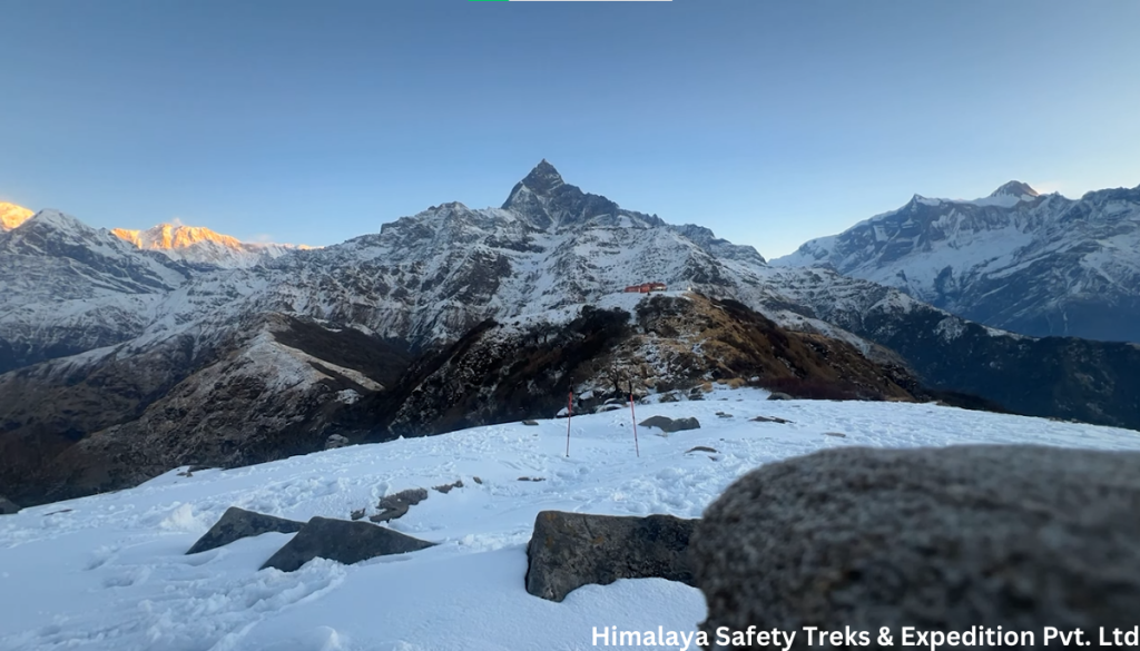 Snow Capped mountain of the Khumai Danda