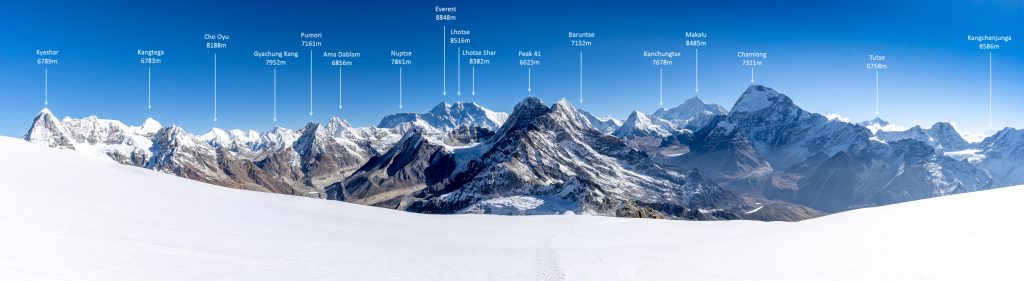 Panorama from Mera Peak summit